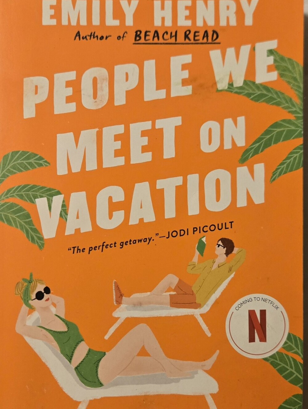 'People We Meet on Vacation' Orange Decorative Book Cover